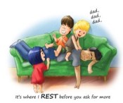 resting on the couch